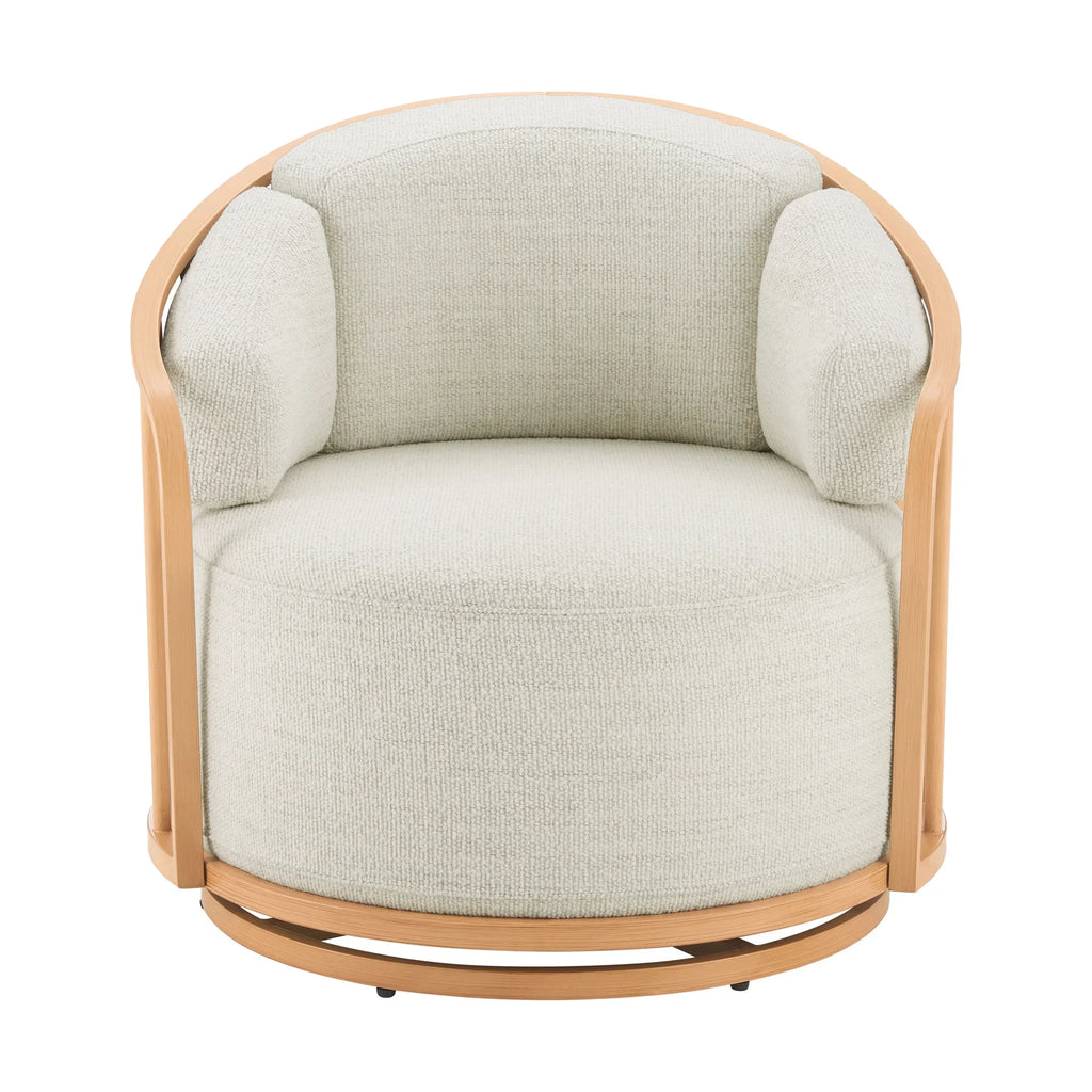 Nouveauté 2026 – Fauteuil pivotant Lillian Birdcage, lin crème, collection Better Homes & Gardens