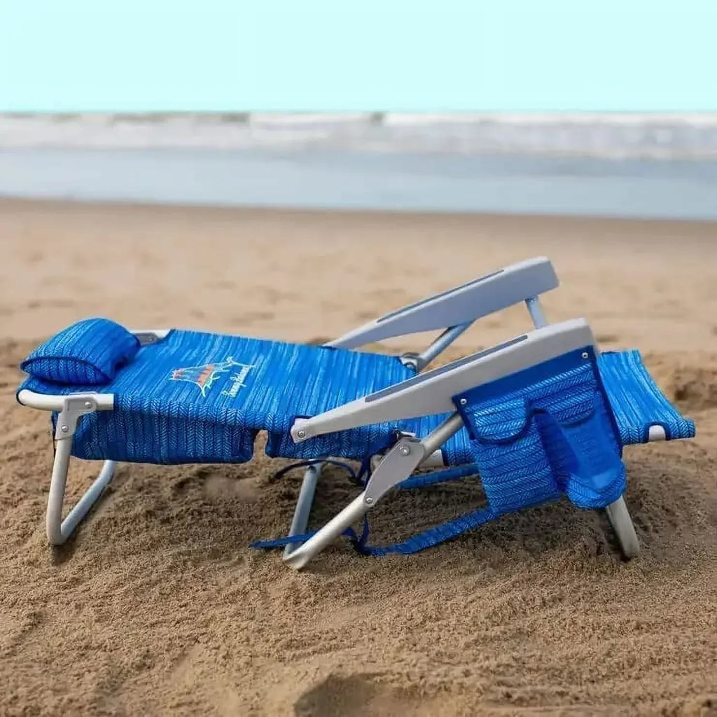 Nouveauté 2026 – Chaises de plage sac à dos Tommy Bahama - (Lot de 2 bleu