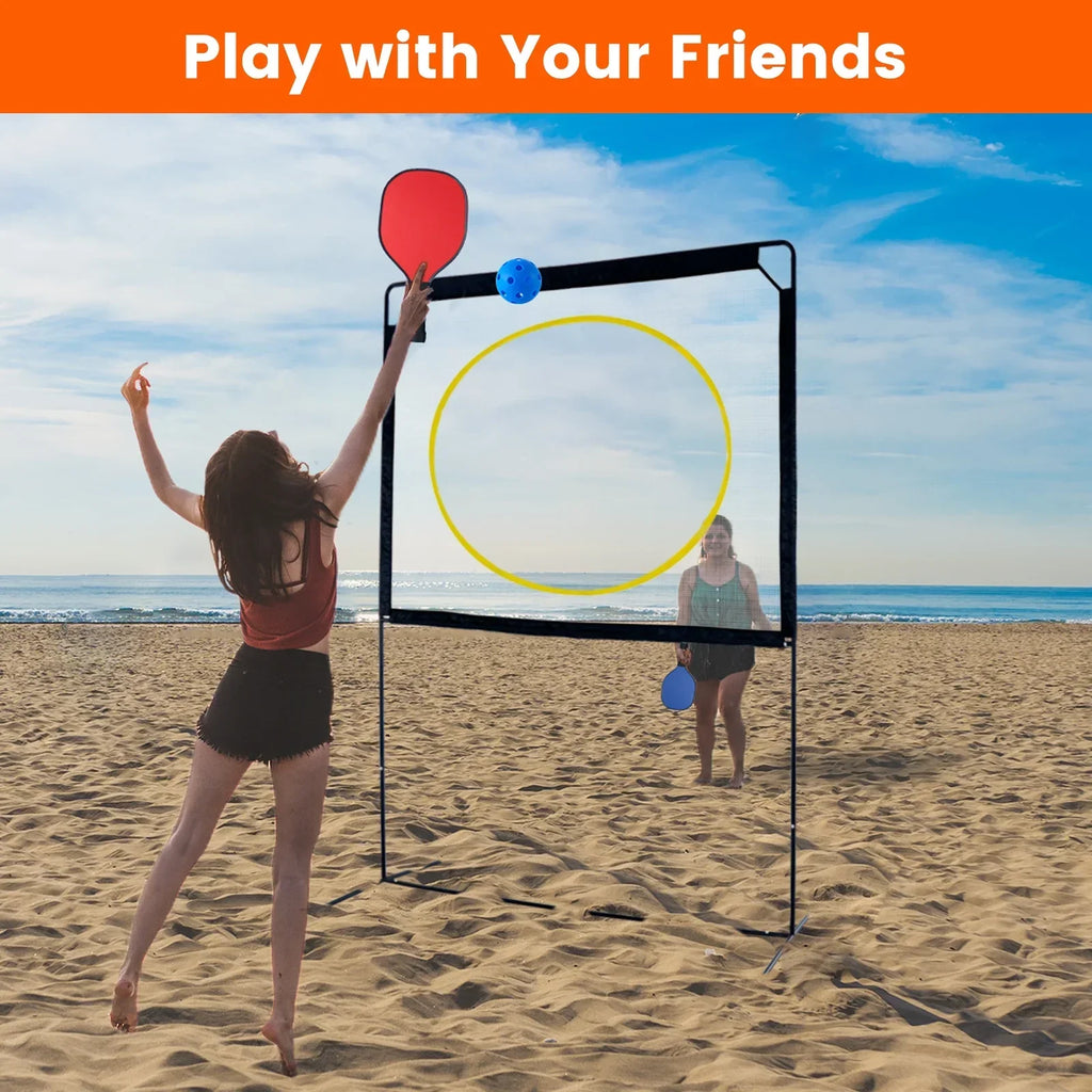 Nouveauté 2026 – Slsy Pickleball Portable avec Filet, un jeu de raquettes combinant pickleball, badminton, jianzi et tennis, jeux de jardin, sport d'intérieur et d'extérieur, jeux amusants pour enfants et adultes