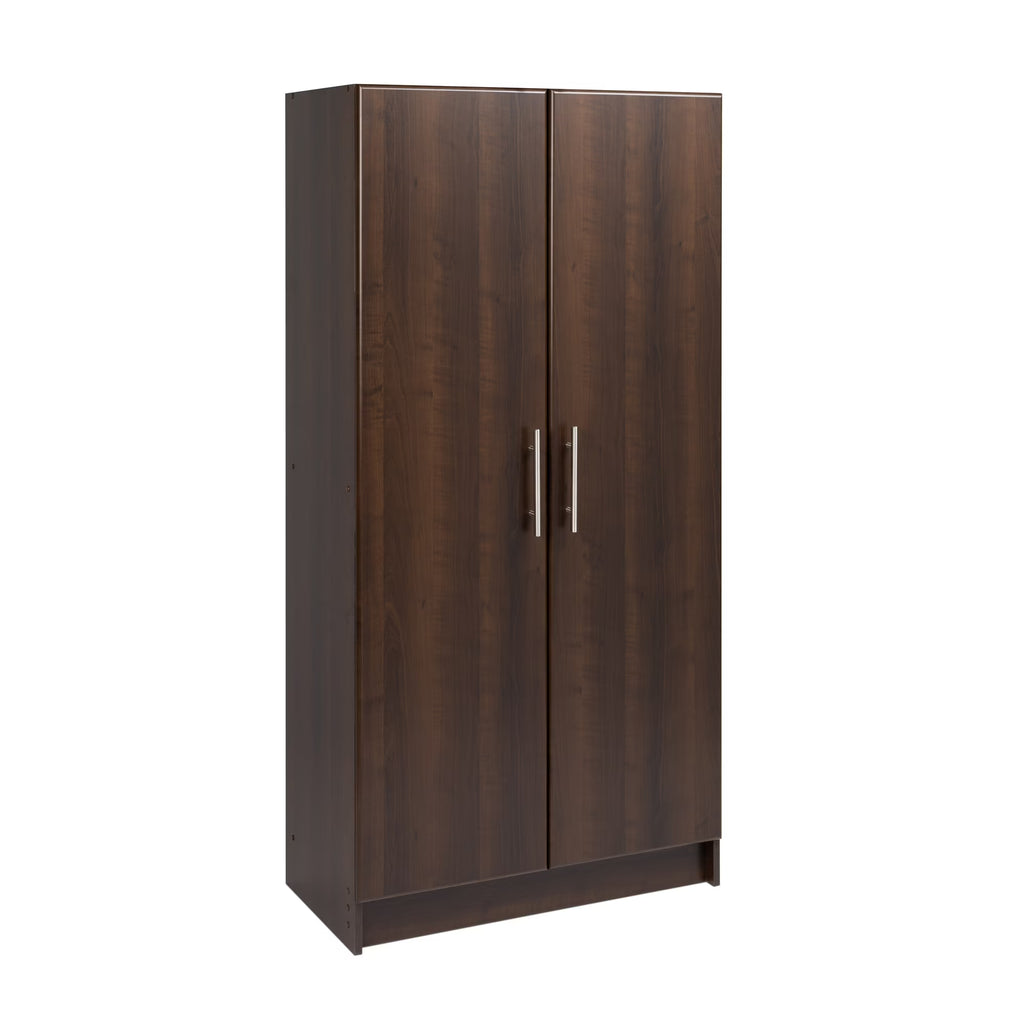 Nouveauté 2026 – Armoire à étagères réglables Prepac - Table de garage haute et fonctionnelle, 40,6 cm (P) x 81,3 cm (L) x 164,6 cm (H), armoire de garage autoportante à 2 portes, couleur expresso - EES-3264
