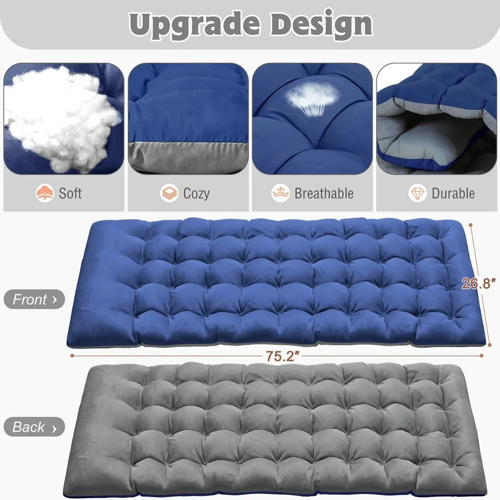 Nouveauté 2026 – Chaise longue MOPHOTO avec matelas, supportant jusqu'à 200 kg, lit de camp portable et robuste, réglable, idéal pour le camping, la piscine, la plage et la terrasse
