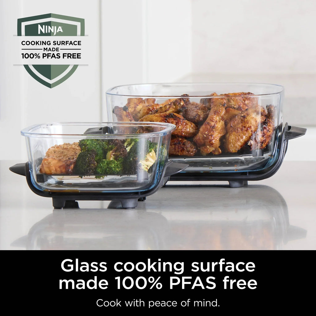 Nouveauté 2026 – Friteuse à air portable 3-en-1 Ninja Crispi , 1500 W, récipients en verre TempWare de 4 L et 5 tasses avec couvercles de conservation, compatible micro-ondes, congélateur et lave-vaisselle, blanc, FN100WH