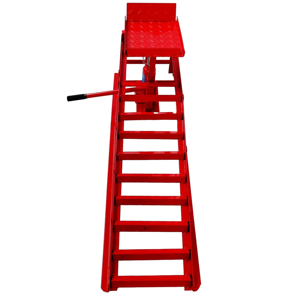 Nouveauté 2026 – Rampes hydrauliques pour voiture Riedhoff (lot de 2), charge maximale de 5 tonnes, hauteur de levage de 24 à 41 cm, robustes, noires