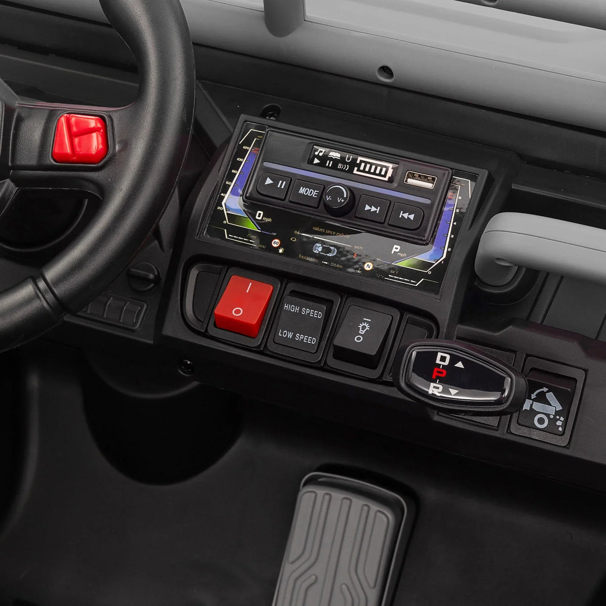Nouveauté 2026 – Camion électrique Xuanlur 24V 2 places pour enfants , avec moteur 2x200W, benne basculante/pelle, pneus résistants, lumières LED, musique et télécommande, noir