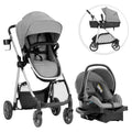 Nouveauté 2026 – Système de voyage modulaire Evenflo Omni Plus avec siège auto pour bébé LiteMax Sport, gris Mylar, unisexe