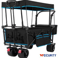 Nouveauté 2026 – Chariot de jardin pliable VECUKTY avec auvent amovible, noir