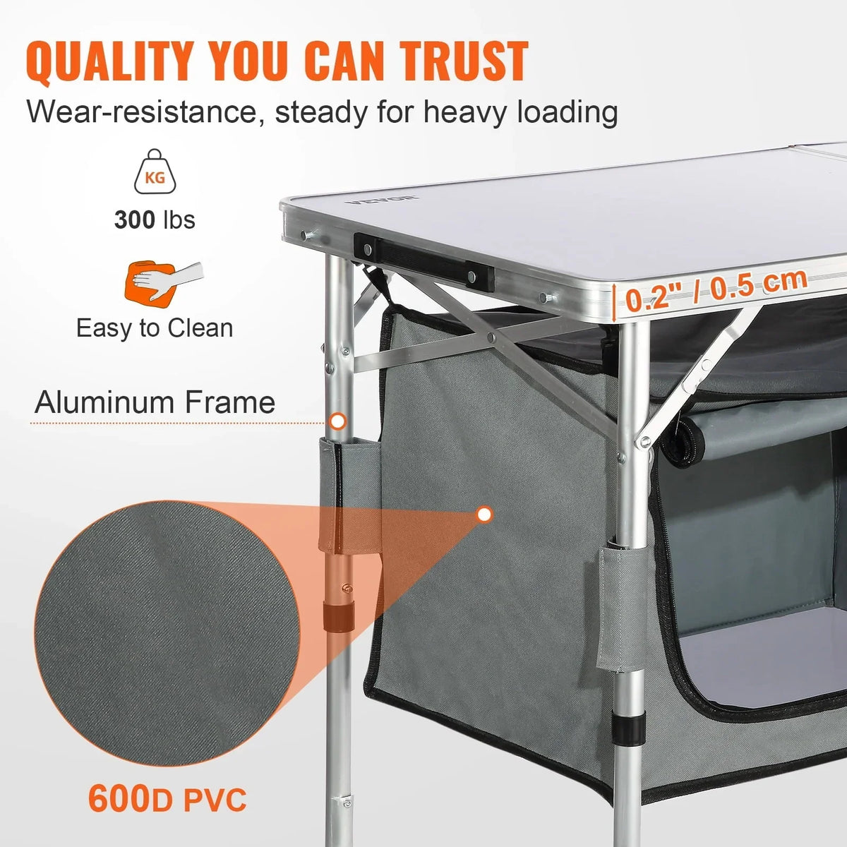 Nouveauté 2026 – Table de cuisine de camping BENTISM , pliable et portable, avec 3 hauteurs réglables
