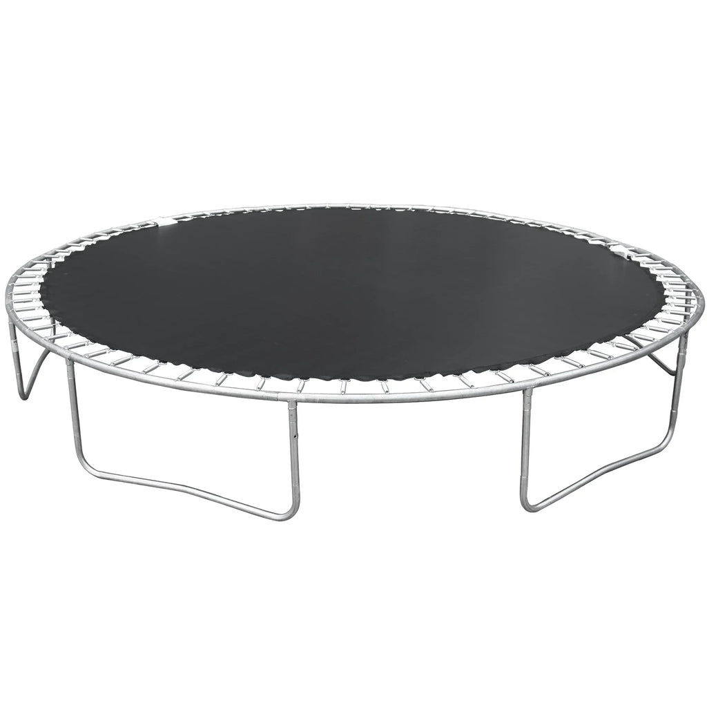 Nouveauté 2026 – Trampoline d'extérieur 4,27 m (14 pi) neuf de avec filet de sécurité, structure tubulaire en acier, échelle et filet de protection - Modèle robuste, bleu