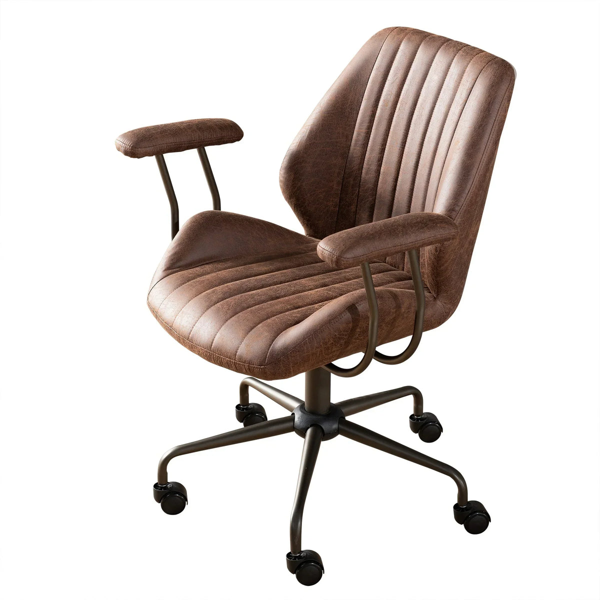 Nouveauté 2026 – Chaise de bureau ergonomique Ovios , chaise de bureau moderne en tissu suédé avec soutien lombaire pour bureau à domicile