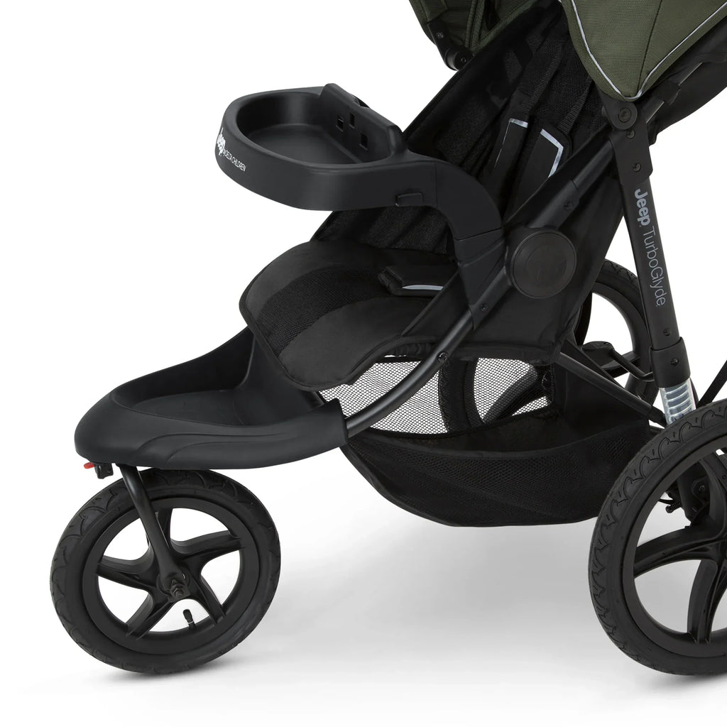 Nouveauté 2026 – Poussette de jogging Jeep TurboGlyde de Delta Children, noire