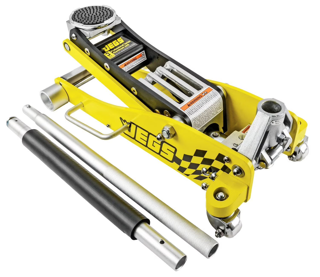 Nouveauté 2026 – Cric de sol professionnel en aluminium JEGS 80077, profil bas, 3 tonnes : 3 1/2 pouces