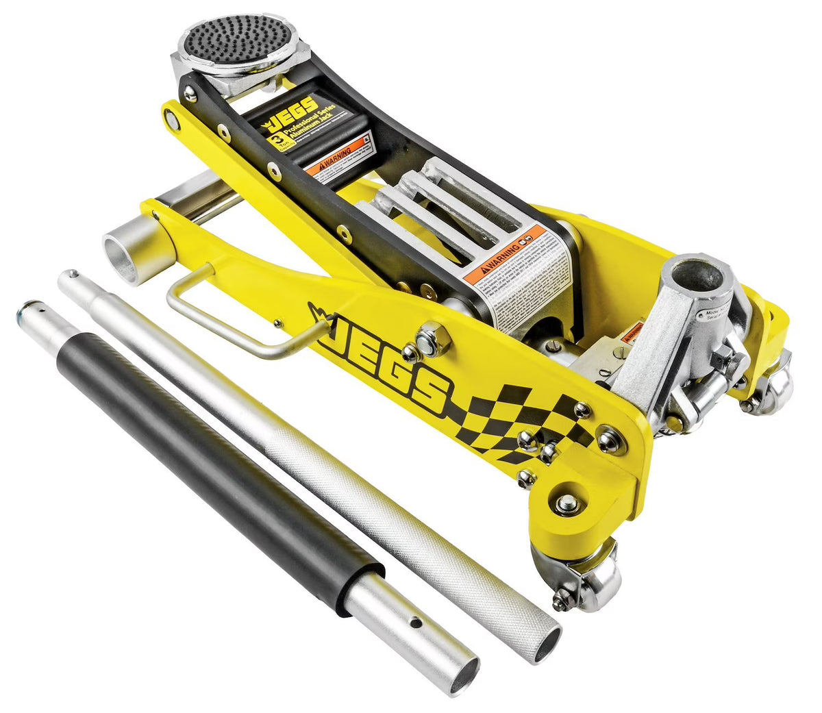 Nouveauté 2026 – Cric de sol professionnel en aluminium JEGS 80077, profil bas, 3 tonnes : 3 1/2 pouces