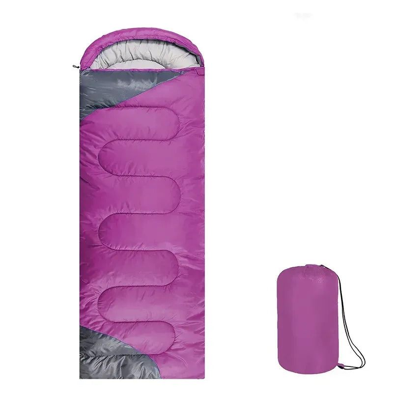Purple & Gray Adult Sleeping Bag