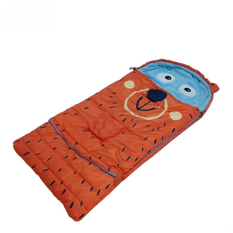 Orange Kids Envelope Sleeping Bag – Four-Season Outdoor Camping